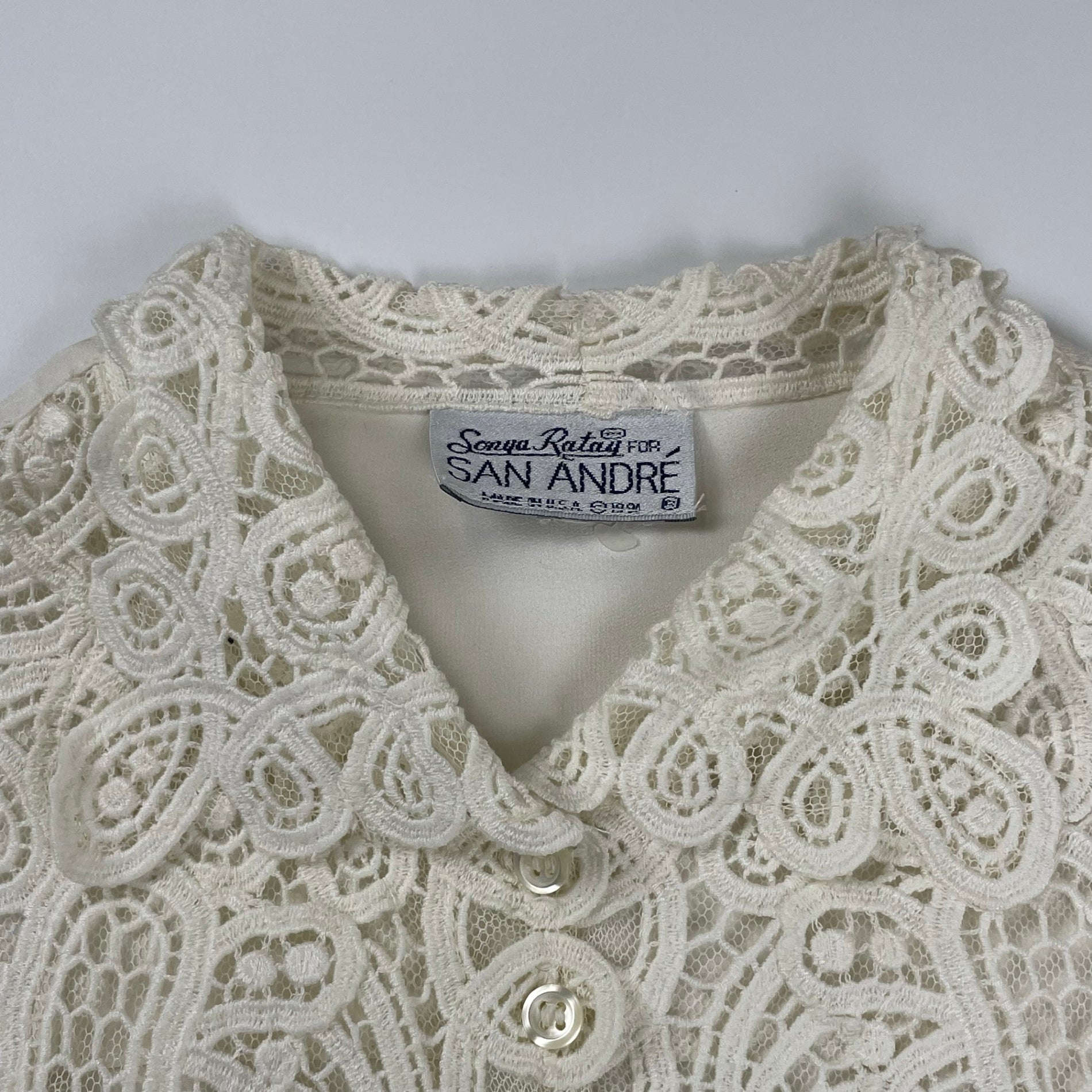 VINTAGE ヴィンテージ / USA製ヴィンテージレースシャツ ホワイト SIZE：FREE