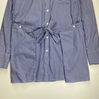 DESIGNERS REMIX CHARLOTTE ESKILDSEN / ストライプシャツ チュニック ウエストベルト 参考定価：25,000程度 SIZE：36(FREE SIZE)