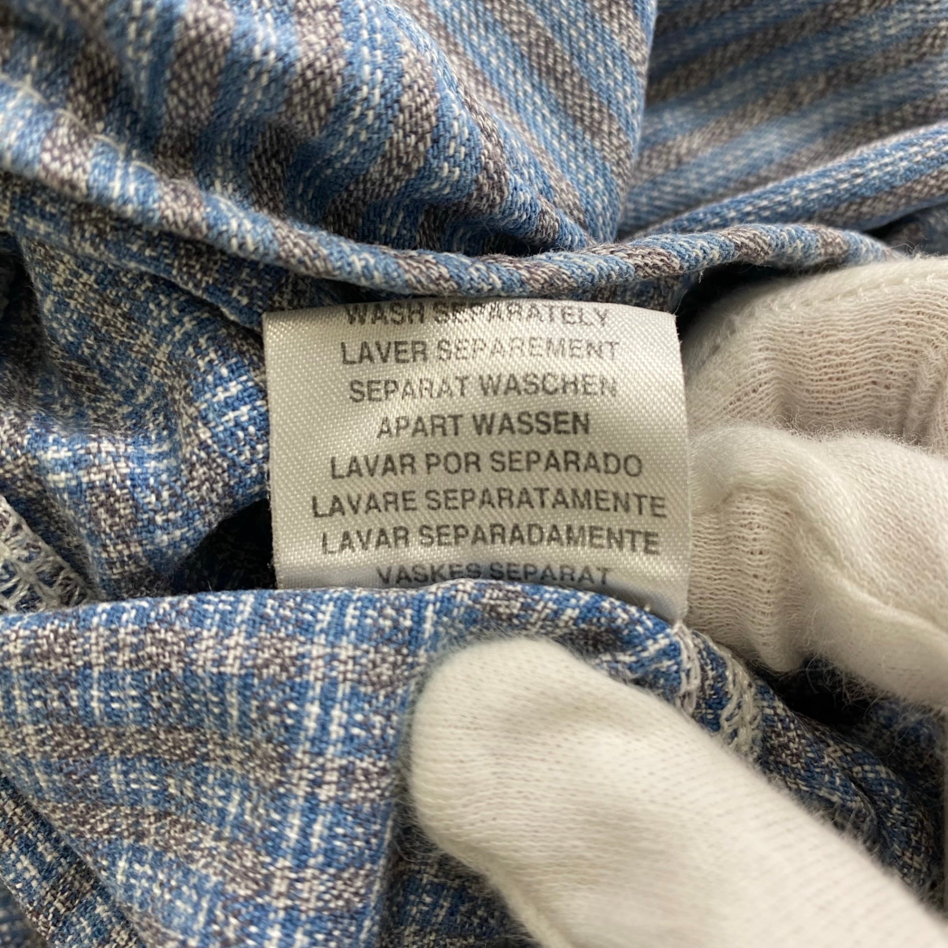 THE FLINTSTONES ザ フリントストーン / 原始家族BD シャツ チェック柄 ブルー SIZE：M