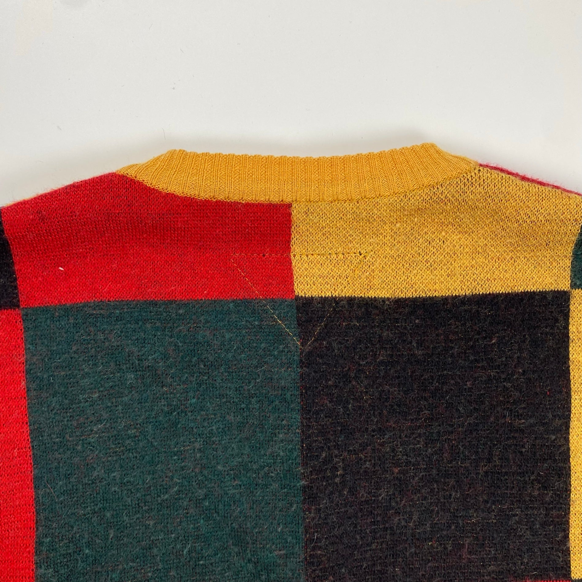 HAI sporting gear ハイ スポーティングギア / VINTAGE ブロックチェック クルーネックニットカーディガン SIZE:S程度