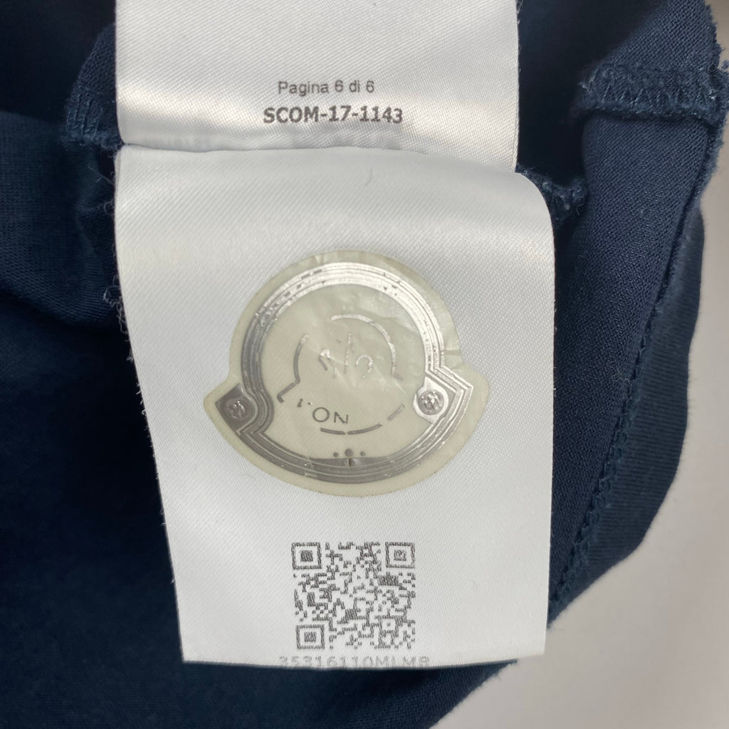 【鑑定済・国内代理店タグ付】MONCLER モンクレール / ダブルロゴ ワッペン MAGLIA T-SHIRT 参考定価：50,000+tax SIZE:S