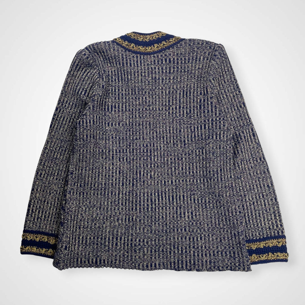 齋藤都世子 toyoko saito / エンブロイダリーニットセットアップ 参考定価：150,000程度 SIZE:M-L程度