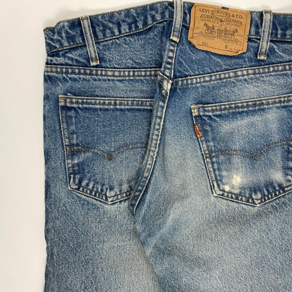 Levi's リーバイス / USA製505 ヴィンテージデニムパンツ オレンジタブ 縦落ち 8-90s SIZE：W29 L30
