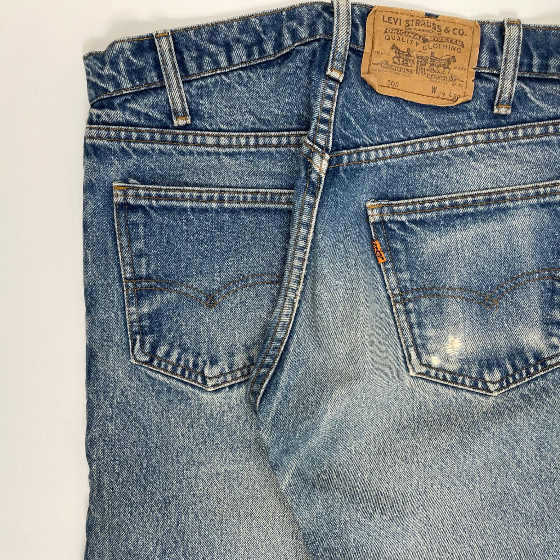 Levi's リーバイス / USA製505 ヴィンテージデニムパンツ オレンジタブ 縦落ち 8-90s SIZE：W29 L30