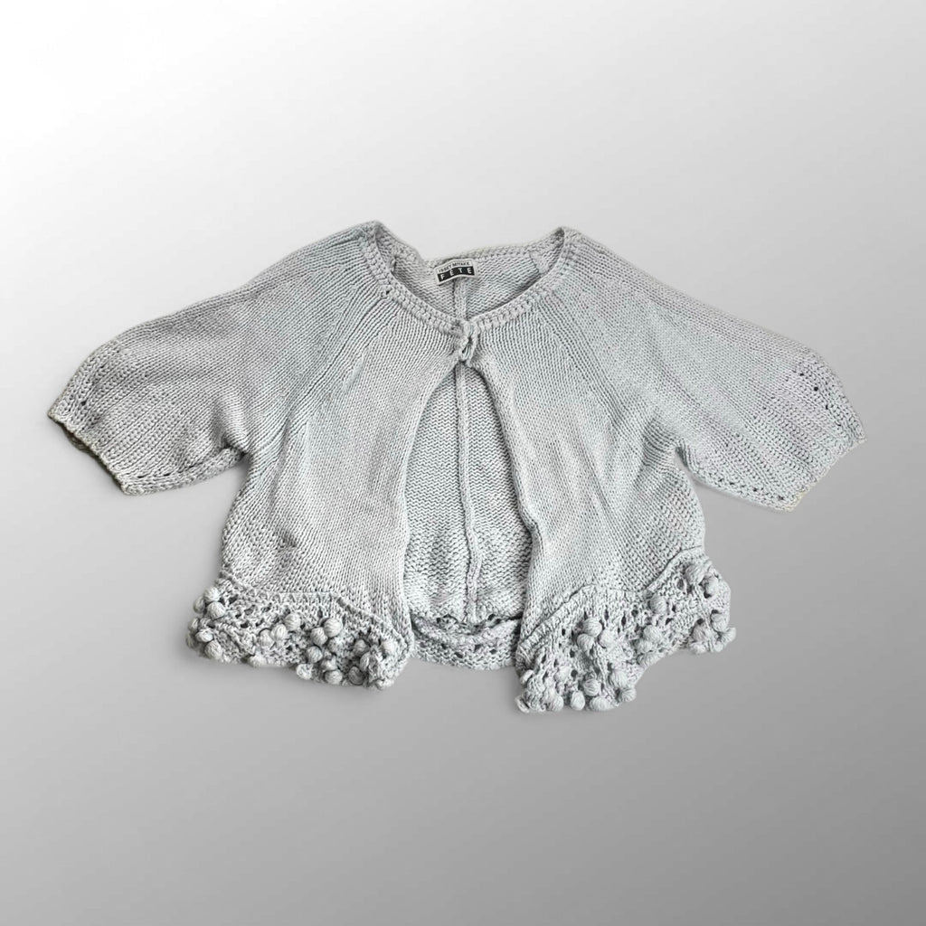 ISSEY MIYAKE FETE イッセイミヤケ フェット / ポンポン ニット ボレロ カーディガン SIZE:01(S程度)