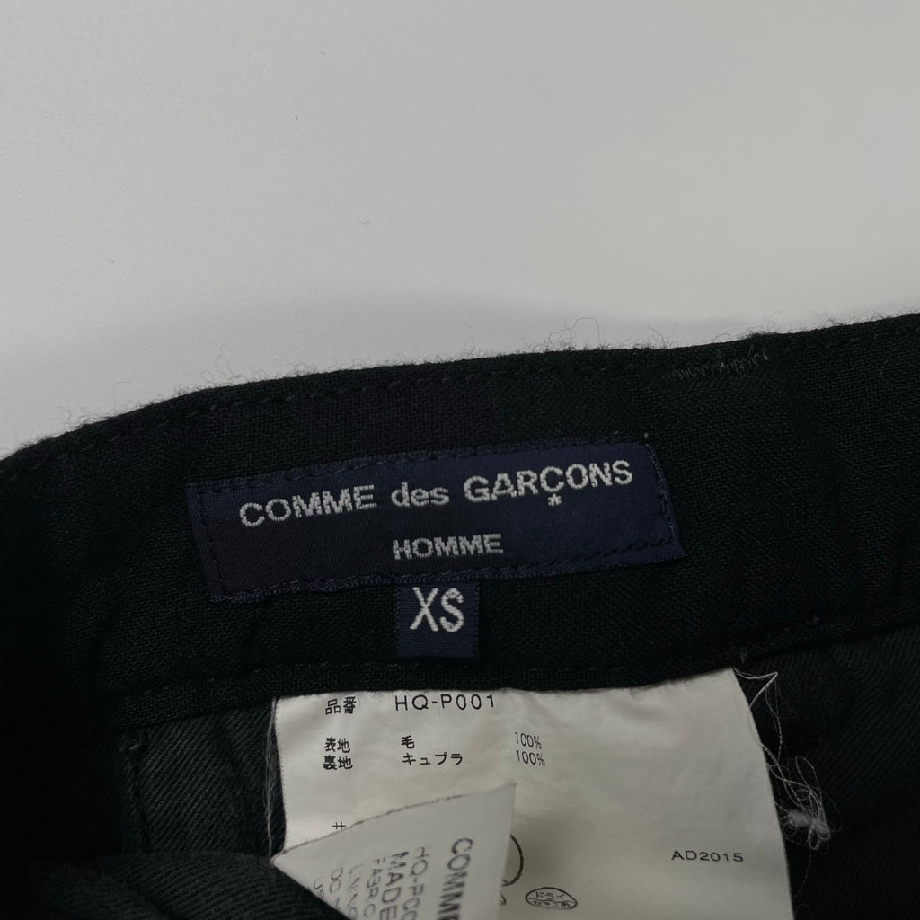 COMME des GARCONS HOMME コムデギャルソンオム / 16SS ウールトロピカルトラウザーズ ブラック HQ-P001 参考定価：40,000程度 SIZE:XS