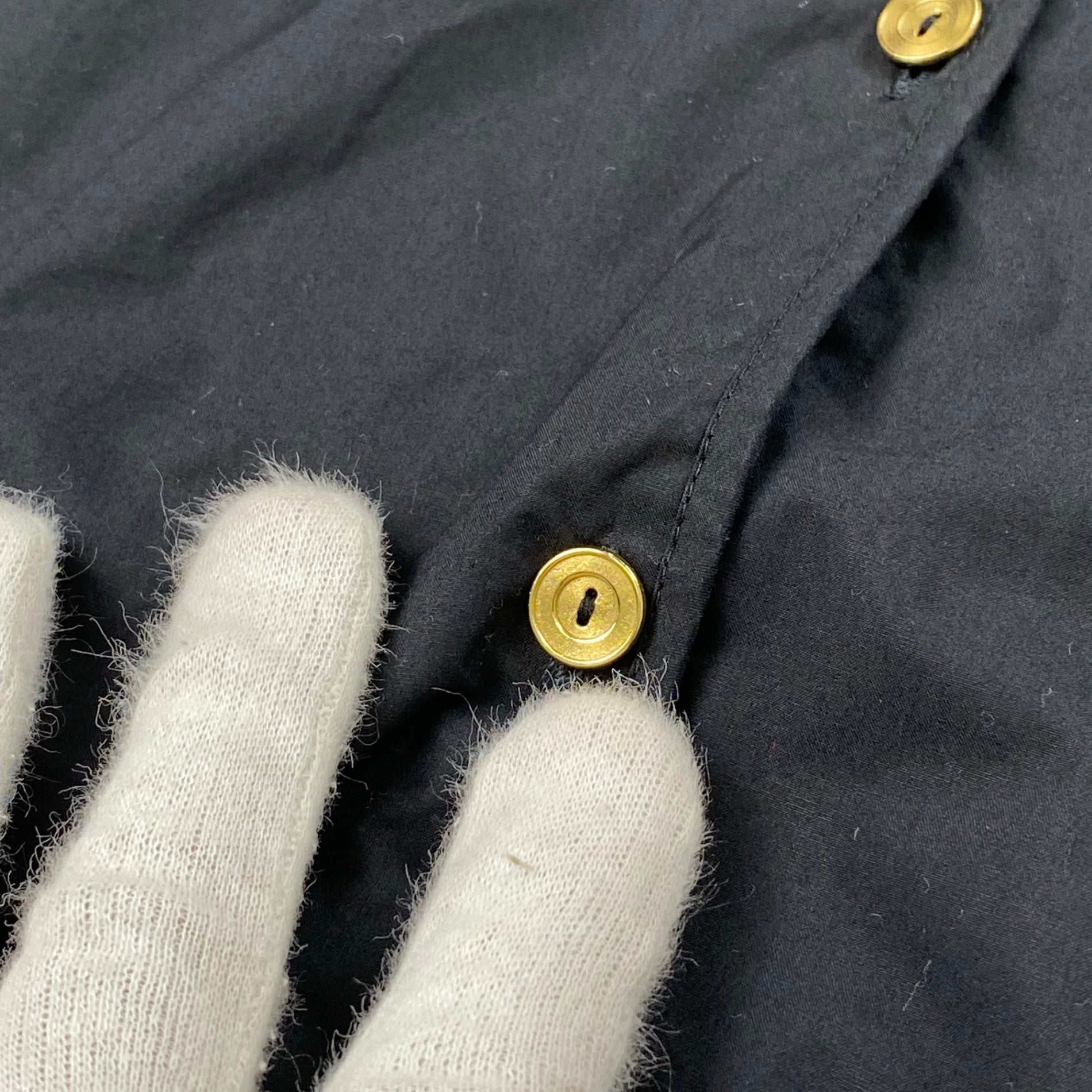 Acne Studios アクネ ストゥディオズ / ビッグシルエットシャツワンピース コットン100％ 金ボタン 参考定価：39,000+tax SIZE:34