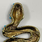 Kenneth  Jay  Lane ケネス・ジェイ・レーン / ターコイズ×ダイヤ スネークブローチ