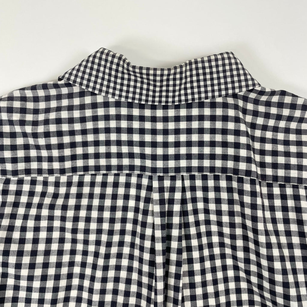 BLACK COMME des GARCONS / 丸襟 ギンガムチェック切替ドッキングシャツ 1M-B019 AD2014 SIZE:M