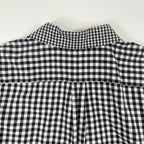 BLACK COMME des GARCONS / 丸襟 ギンガムチェック切替ドッキングシャツ 1M-B019 AD2014 SIZE:M