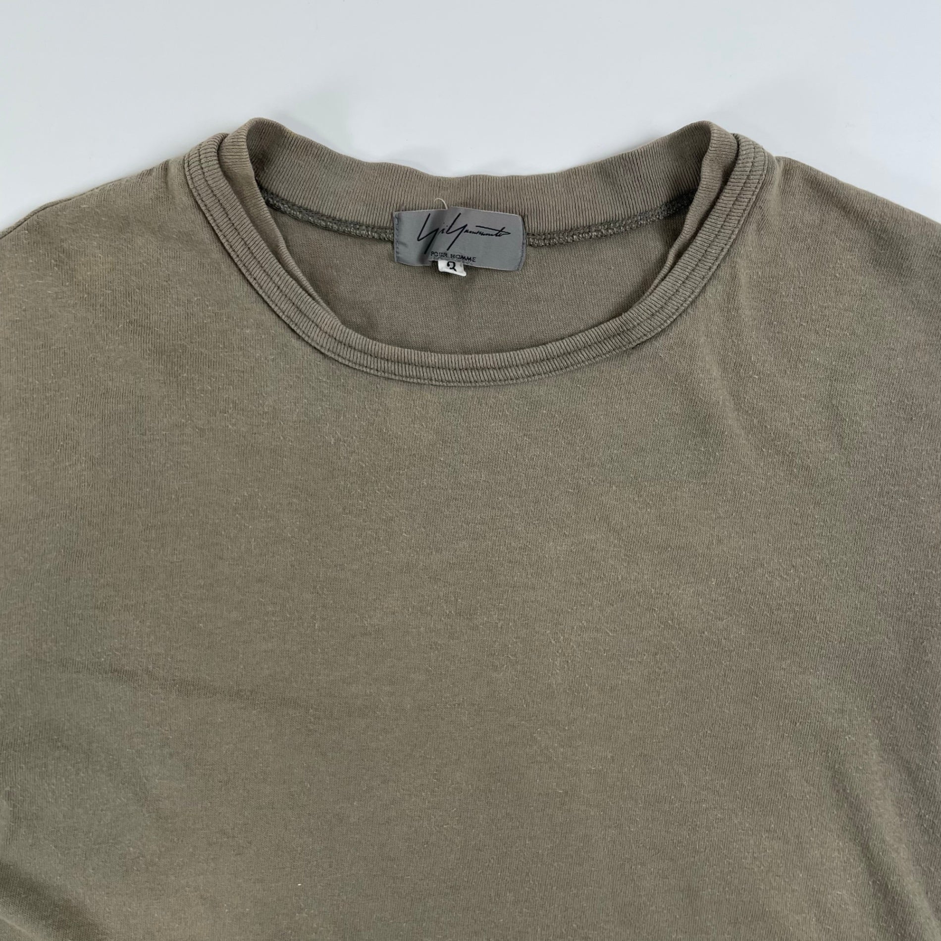 yohji yamamoto POUR HOMME / フェード二重襟Tシャツ SIZE:3