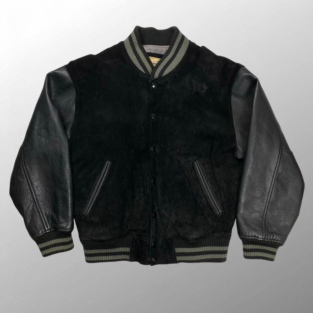 SCENE CLUB from VAN JACKET シーン ヴァンヂャケット / ヴィンテージスタジャン ピッグスウェード カウレザー ブラック SIZE:L