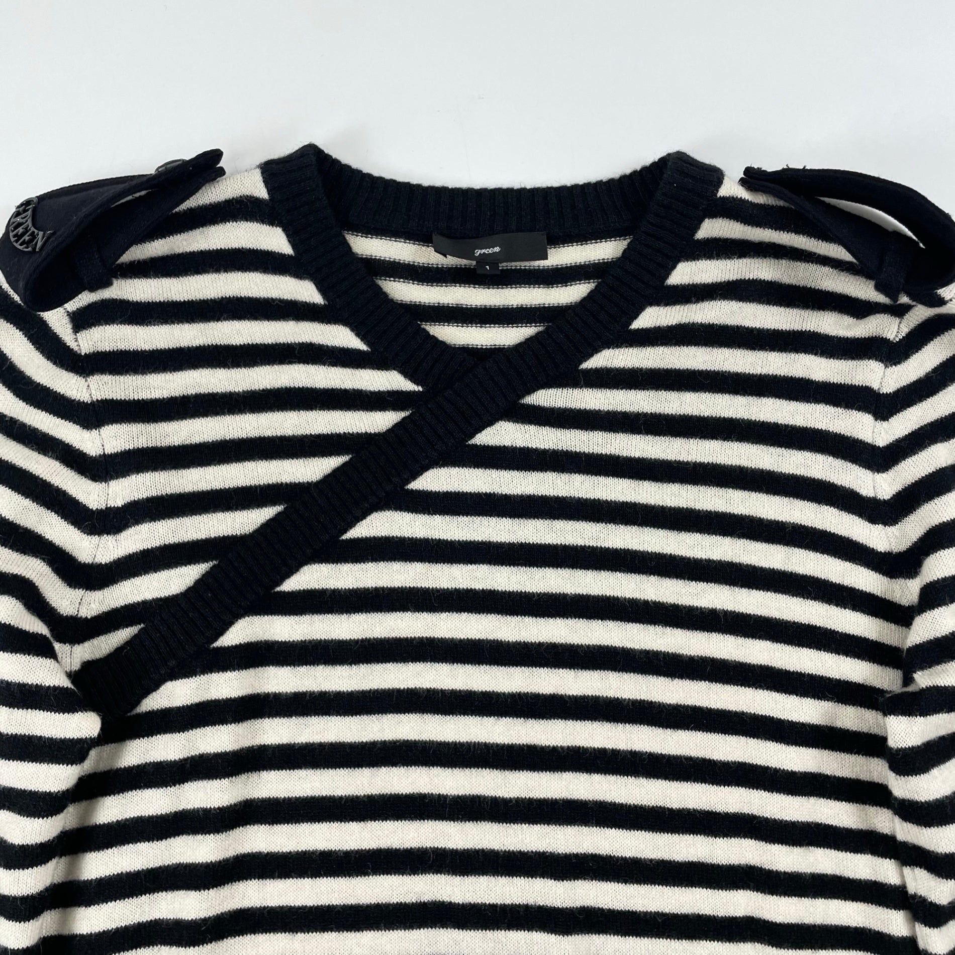 green(HYKE) / エポレットボーダーニット 参考定価：30,000程度 SIZE:1