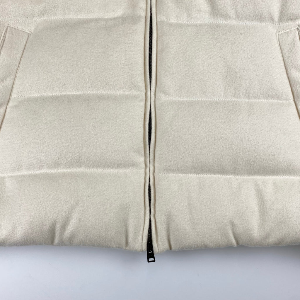 【美品】 HERNO ヘルノ / シルクカシミヤ ダウンべスト 裾ドローコード SIZE:50（XL程度）