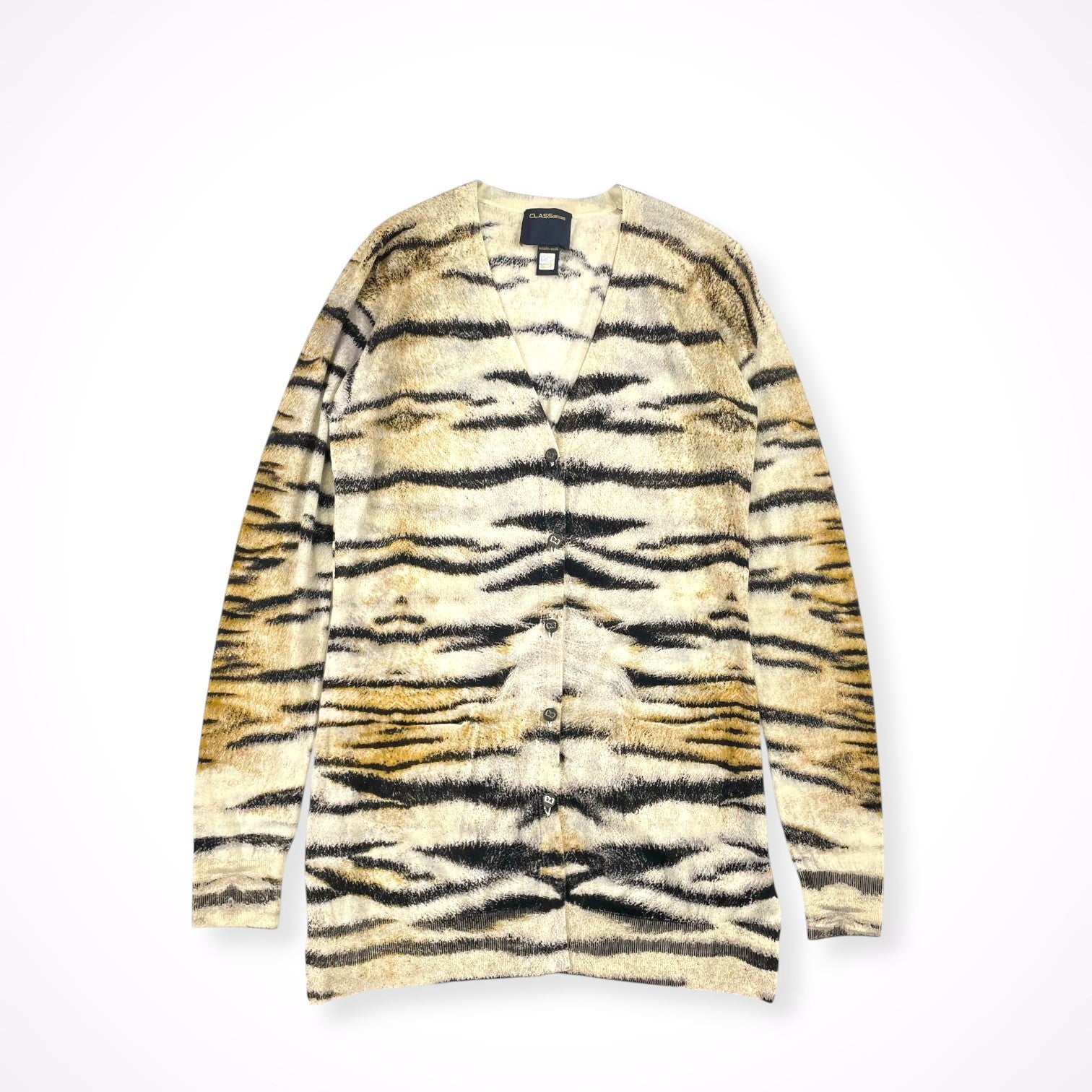 美品　roberto cavalli 総柄　ヒョウ柄 長袖ワンピース　イタリア製 CLASS roberto cavalli / レオパード柄 アンサンブルカーディガン 参考