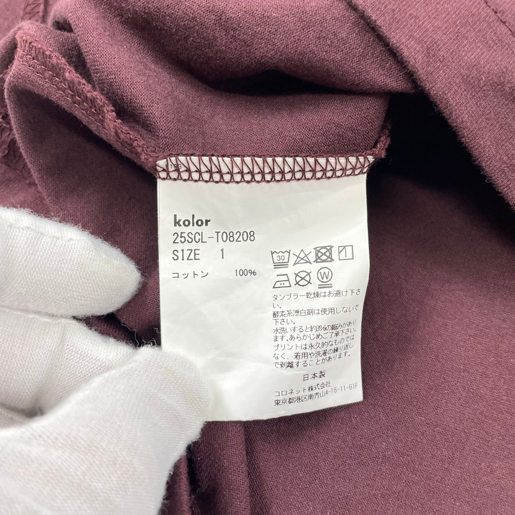 kolor / 25SS GrayTopsプリントTシャツ 参考定価：16,000+tax SIZE:1