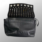 Alexander Wang アレキサンダーワン / フラップ ボールスタッズ レザー2WAY ショルダー バッグ ブラック シルバー