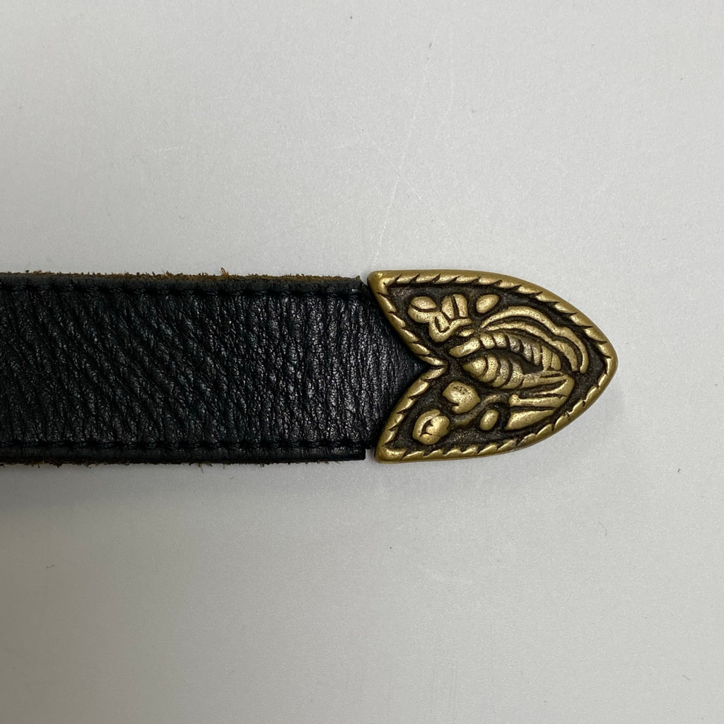 KENSHO ケンショウ / バレットデザイン レザーベルト 彫金 全長101cm