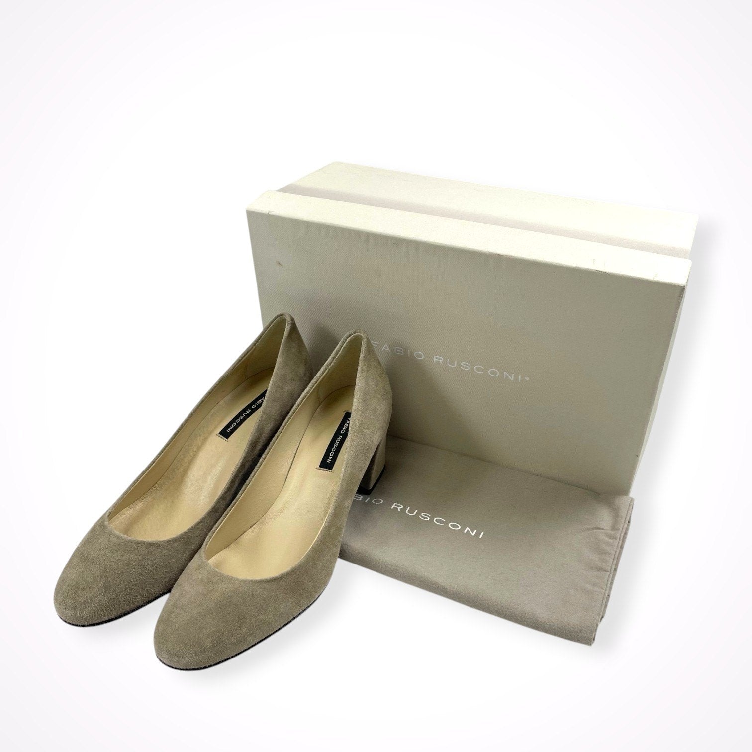 FABIO RUSCONI ファビオ ルスコーニ / チャンキーヒールパンプス 未使用品 参考定価：27,000+tax SIZE:37