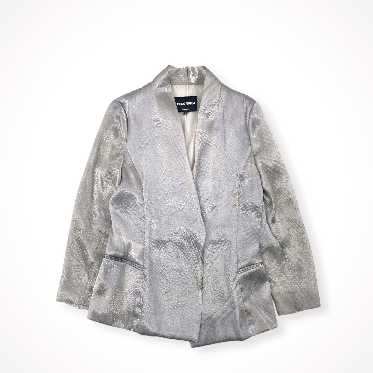 GIORGIO ARMANI / シルクMIX オーガンジーダブルジャケット 参考定価：250,000程度 SIZE:40