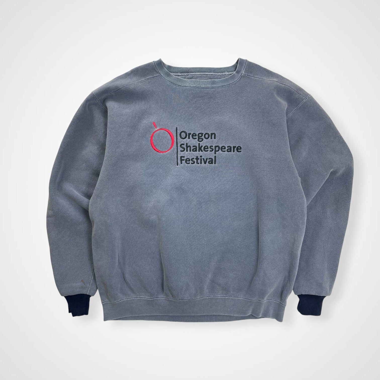 VINTAGE ヴィンテージ / 90s 刺繍スウェット ピグメントダイ アート古着 SIZE：L