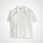 agnes b homme アニエスベー オム / レザール刺繍オープンカラーシャツ ホワイト 参考定価：25,000程度 SIZE：36