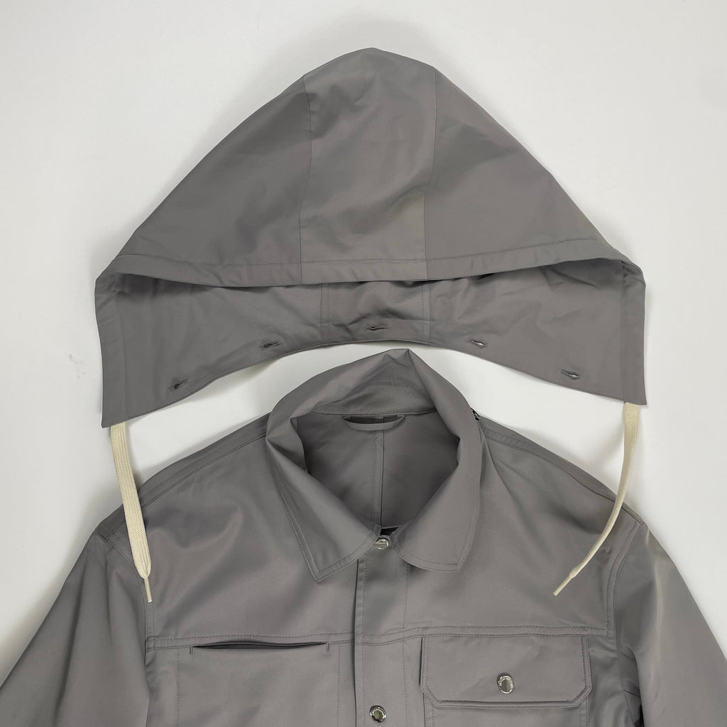 EMPORIO ARMANI エンポリオ アルマーニ / フード付シャツジャケット グレー SIZE:46