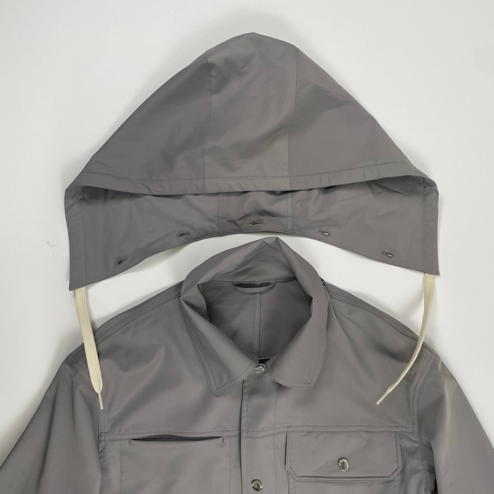 EMPORIO ARMANI エンポリオ アルマーニ / フード付シャツジャケット グレー SIZE:46