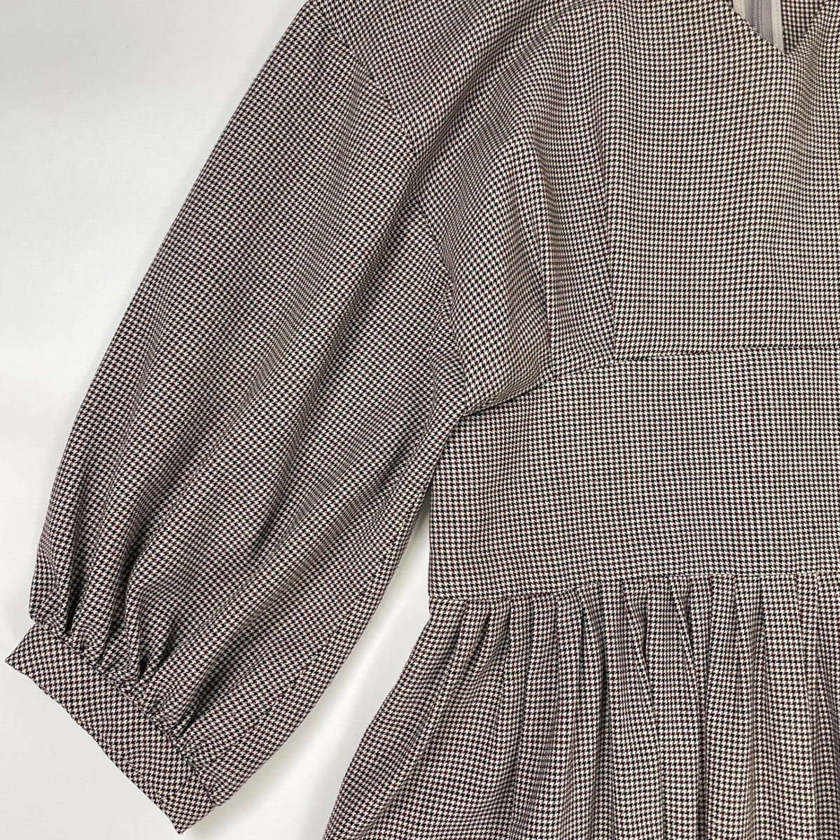 VERMEIL par IENA / P/Ryツイルウエストシェイプ パフスリーブワンピース 参考定価：25,000+tax