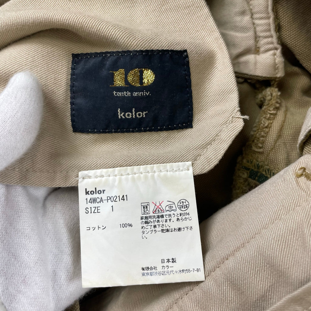 kolor カラー / ヴィンテージ加工迷彩柄パンツ 10周年モデル 参考定価：28,000程度 SIZE:1