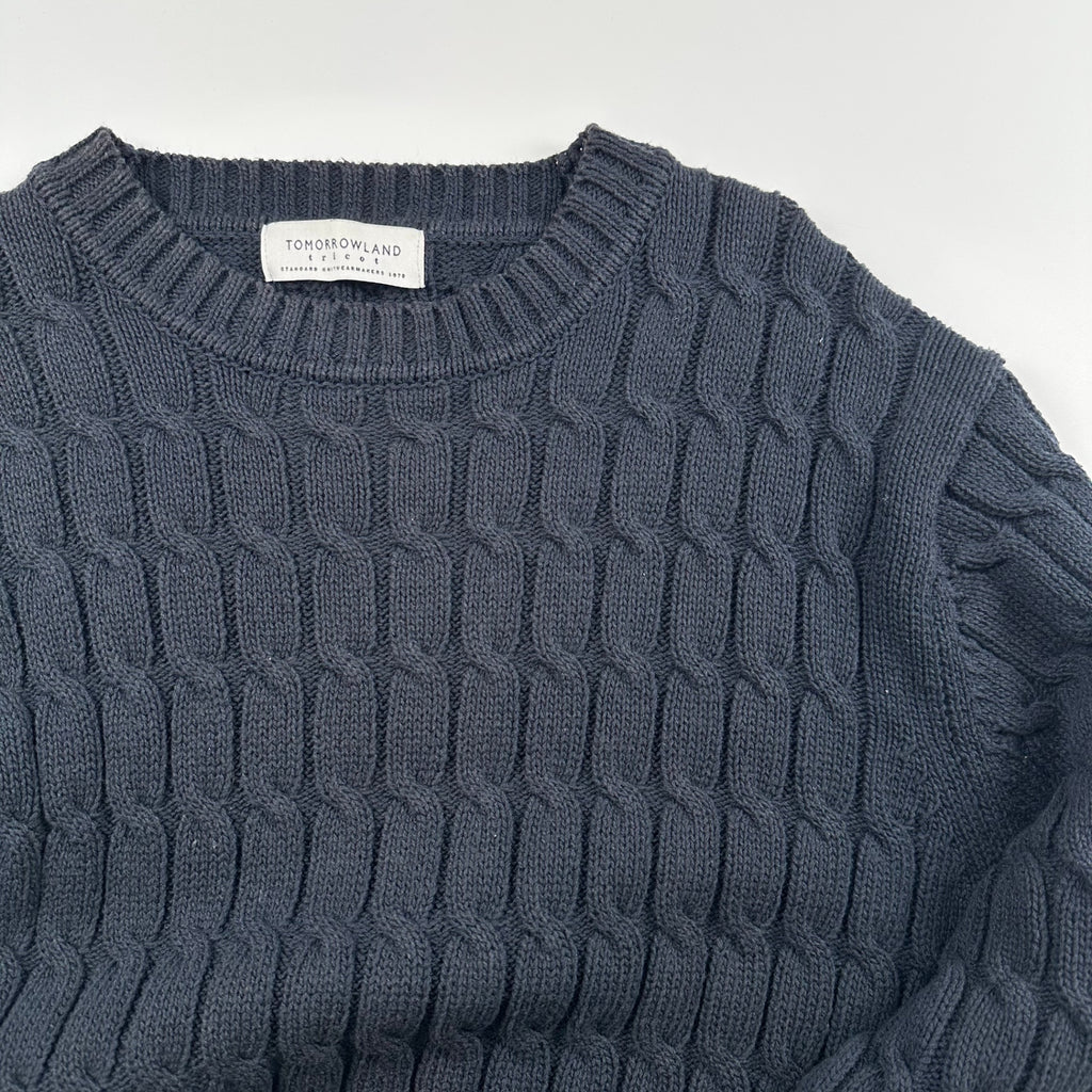 TOMORROWLAND tricot トゥモローランド トリコット / コットンナイロンケーブル クルーネックニット 参考定価：18,000+tax SIZE:M