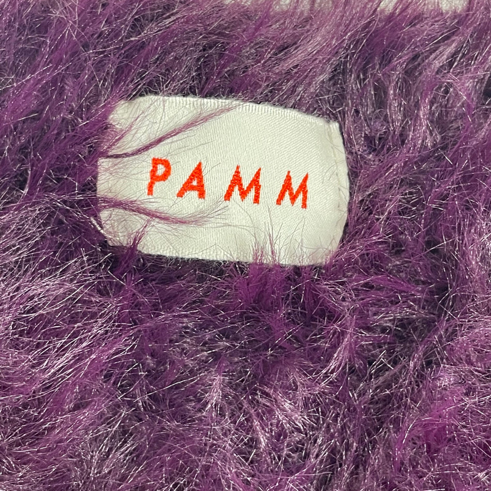 PAMM パム / けものがれのシャギーニットベスト パープル アーガイル SIZE:FREE