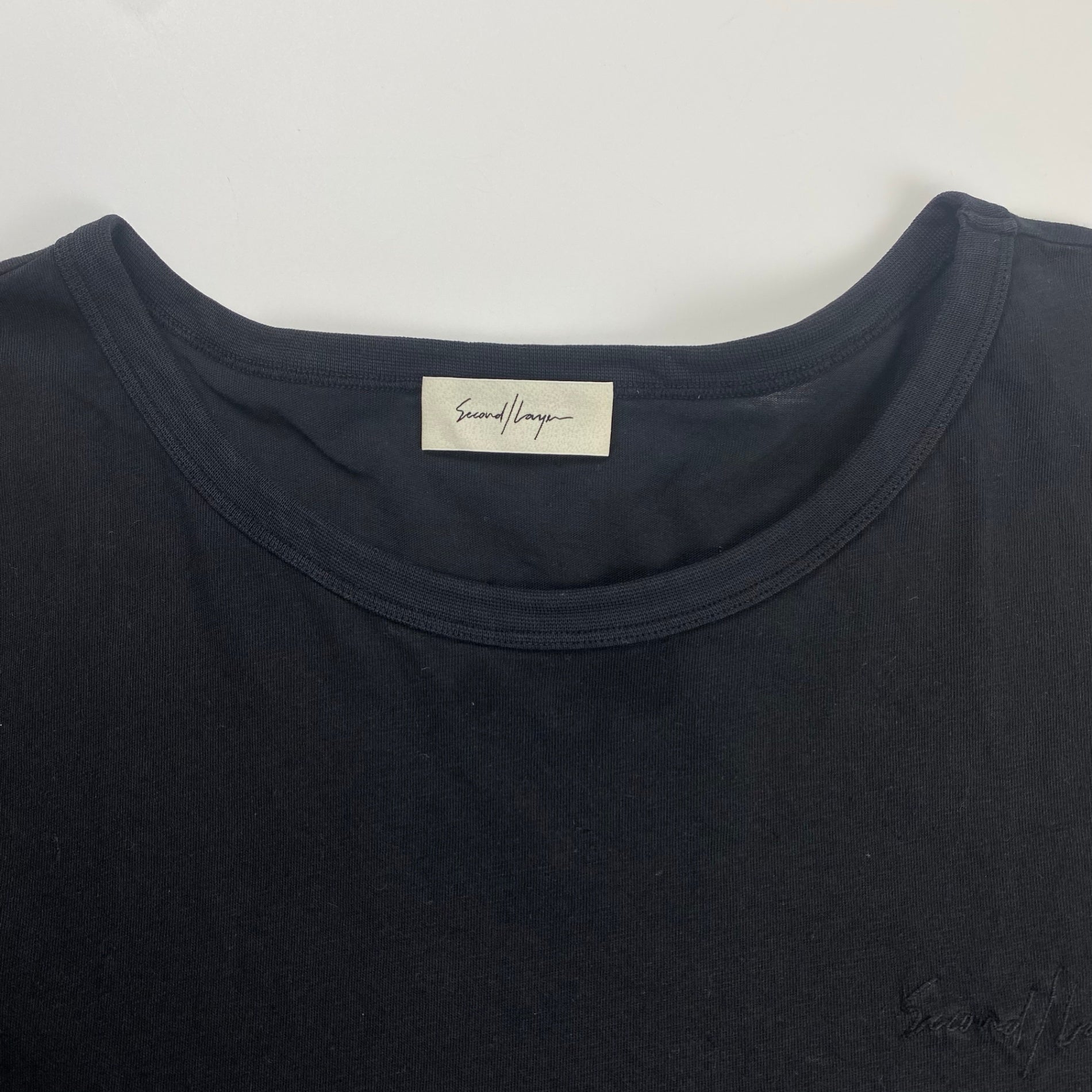Second Layer セカンドレイヤー / CORE MINI TEE 刺繍ロゴ Tシャツ SIZE:XL
