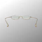 【極美品】 金子眼鏡 × 井戸多美男 職人シリーズ / サンプラチナ アンダーリム 度なしクリアレンズ T429 BWG 参考定価：52,000+tax