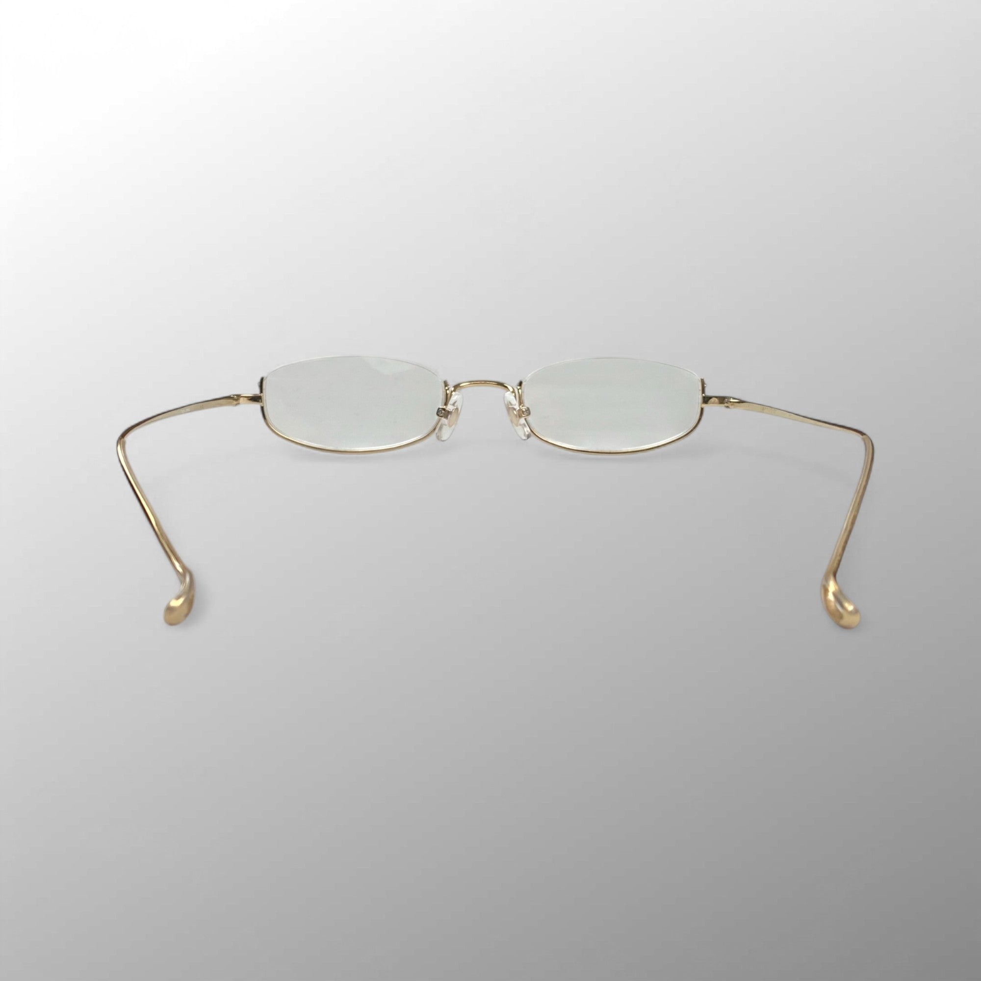 【極美品】 金子眼鏡 × 井戸多美男 職人シリーズ / サンプラチナ アンダーリム 度なしクリアレンズ T429 BWG 参考定価：52,000+tax