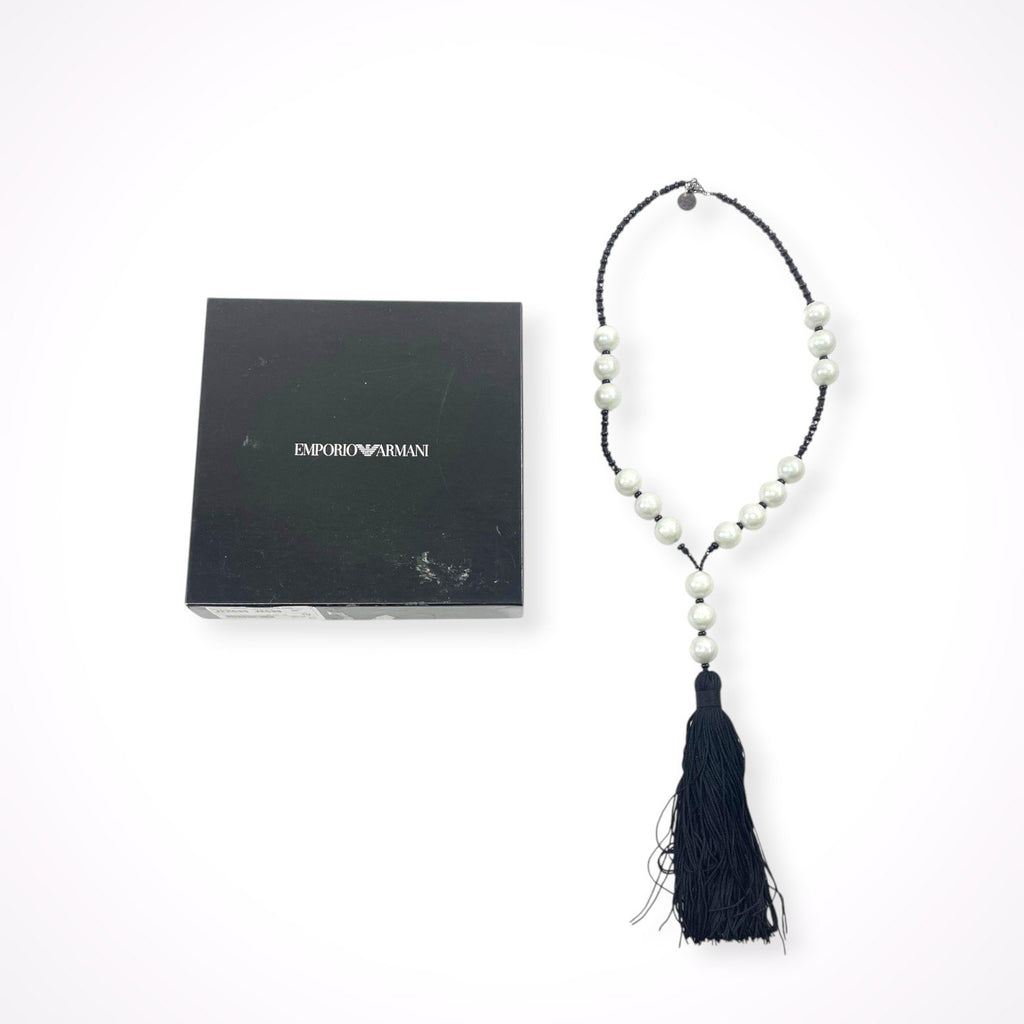 EMPORIO ARMANI / ボール＆フリンジネックレス 参考定価：55,000程度