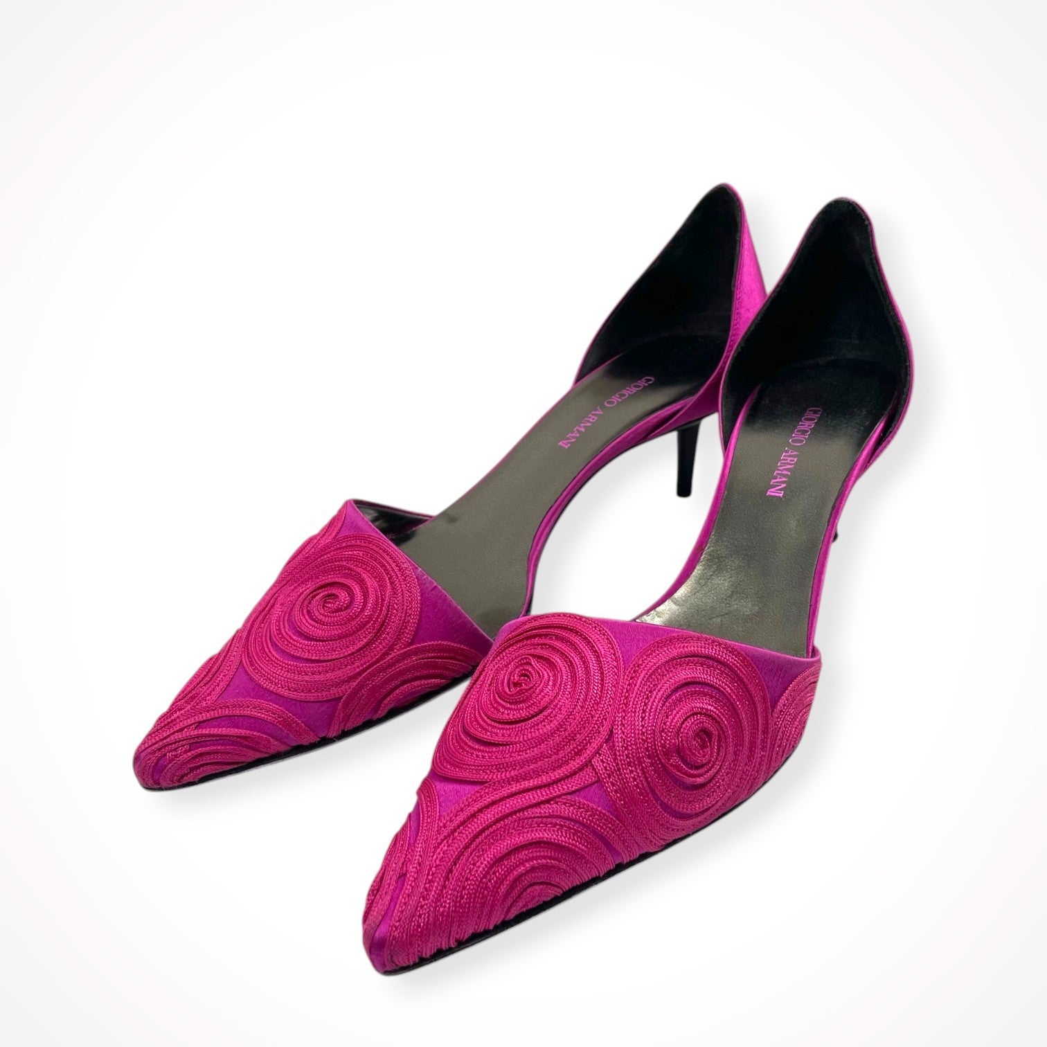 GIORGIO ARMANI / 刺繍ポインテッドパンプス 参考定価：220,000程度 SIZE:37