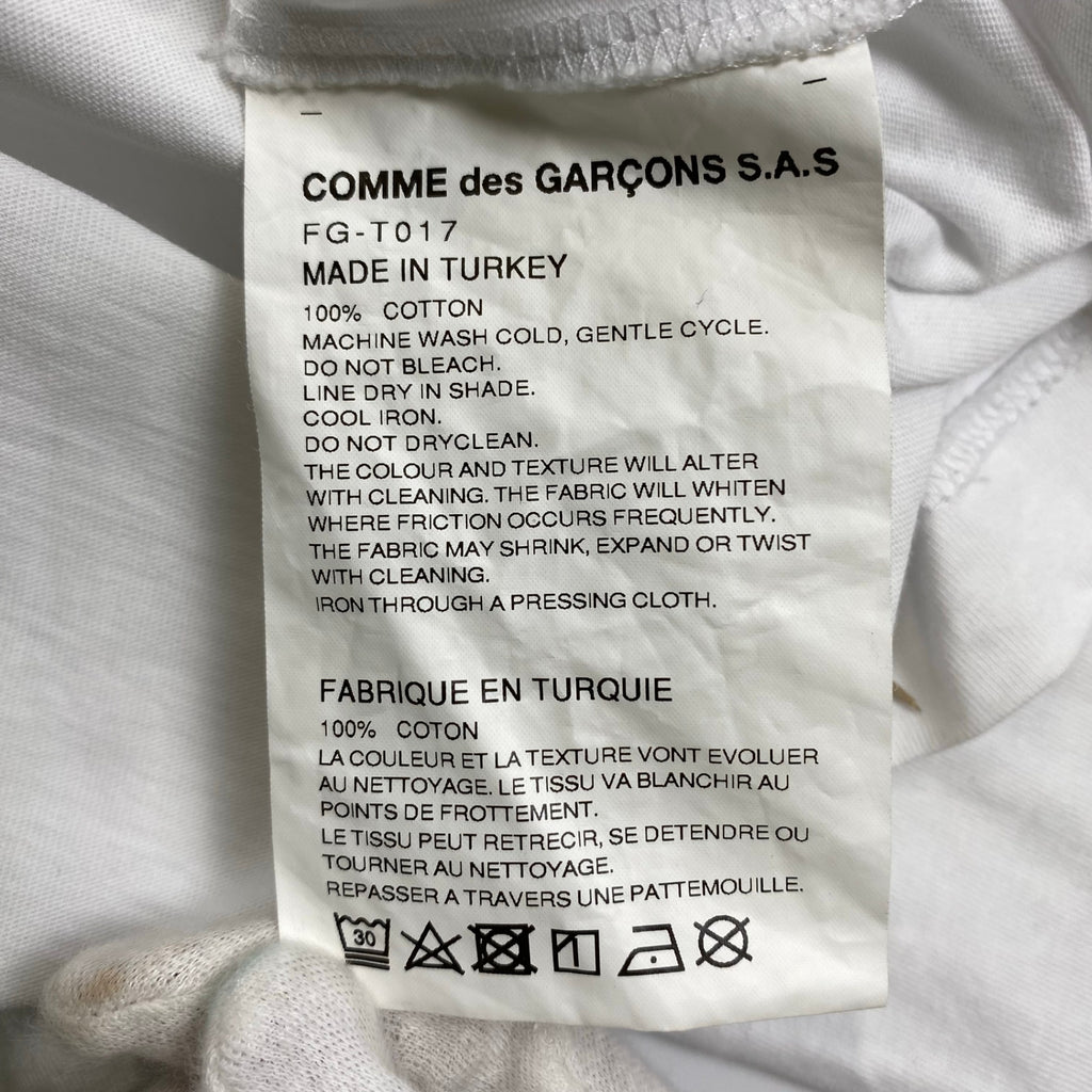 COMME des GARCONS SHIRT コムデギャルソン シャツ / シンプルロゴ 長袖Tシャツ ホワイト SIZE:X(L程度)
