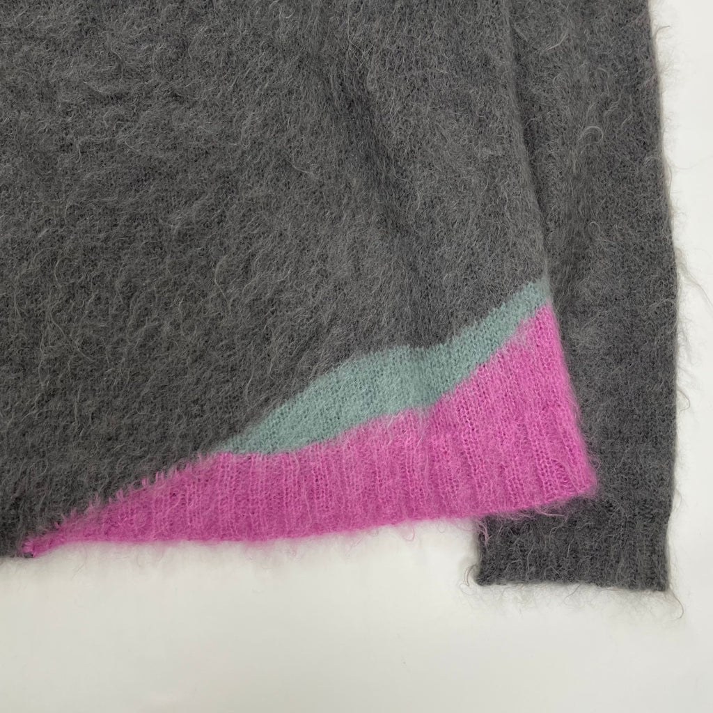 UNDERCOVER アンダーカバー /  裾端配色モヘアニット グレー 24AW SAMPLE SIZE:L程度