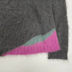 UNDERCOVER アンダーカバー /  裾端配色モヘアニット グレー 24AW SAMPLE SIZE:L程度