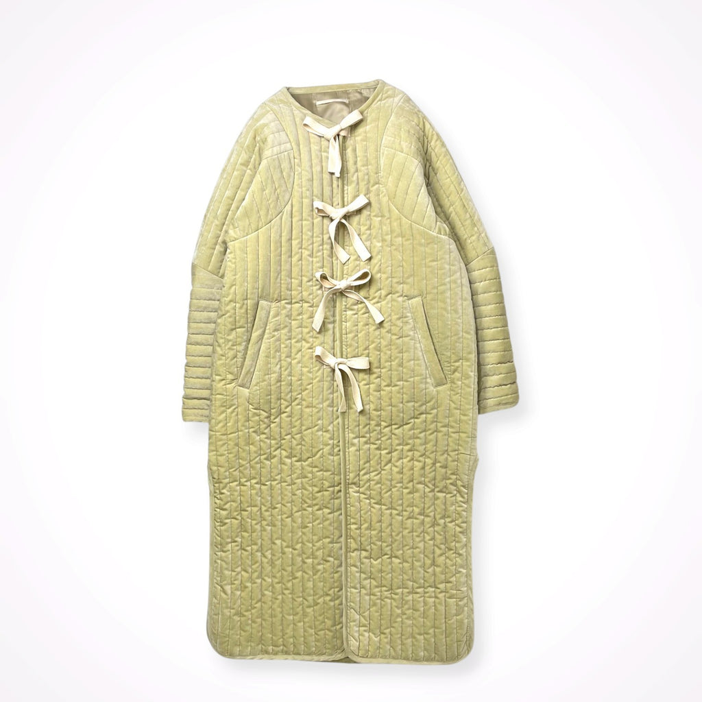 little suzie / Velvet Quilt Gambeson Long Coat 参考定価：60,000+tax SIZE:FREE