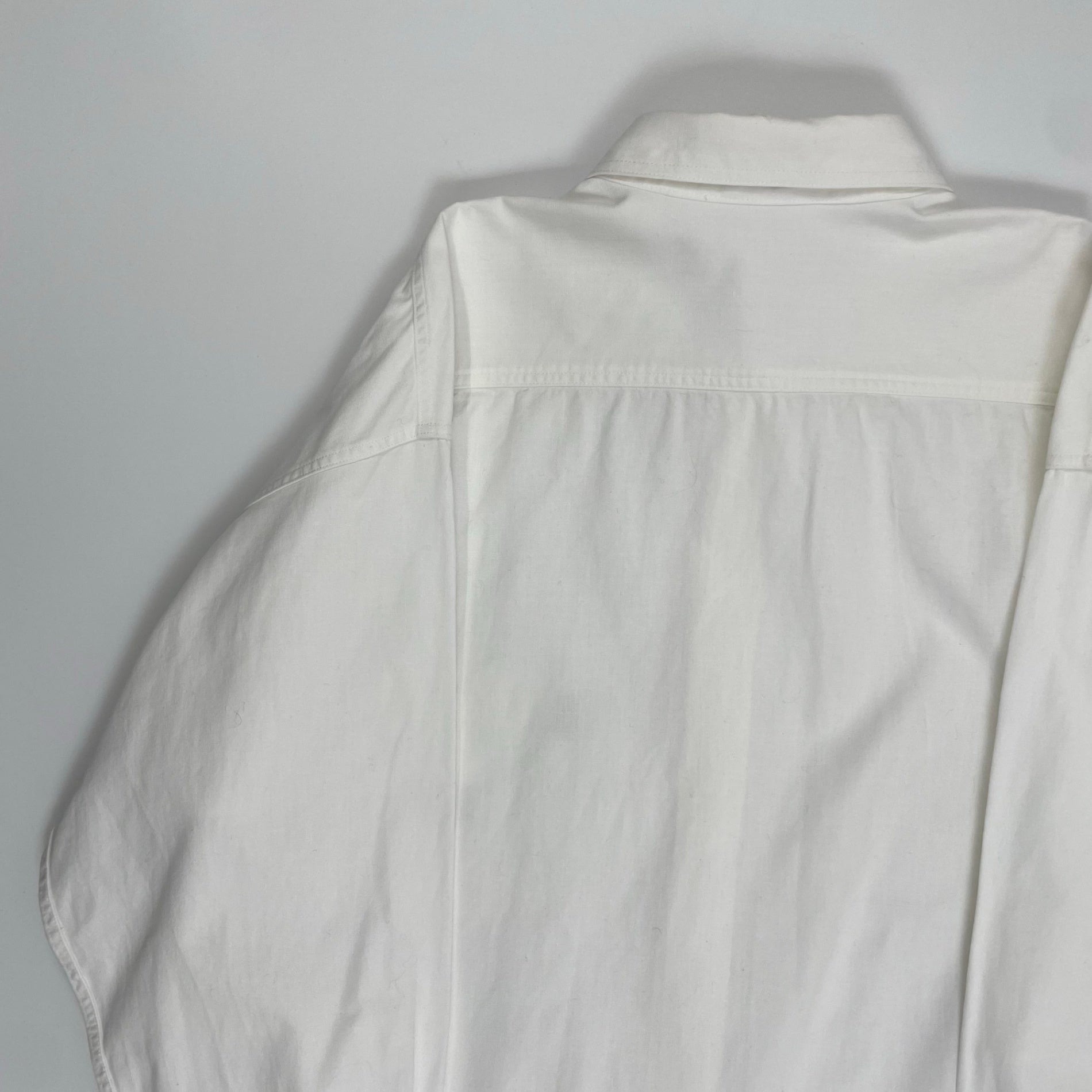 CELINE セリーヌ / 馬車刺繍ヴィンテージコットンシャツ ホワイト SIZE:L