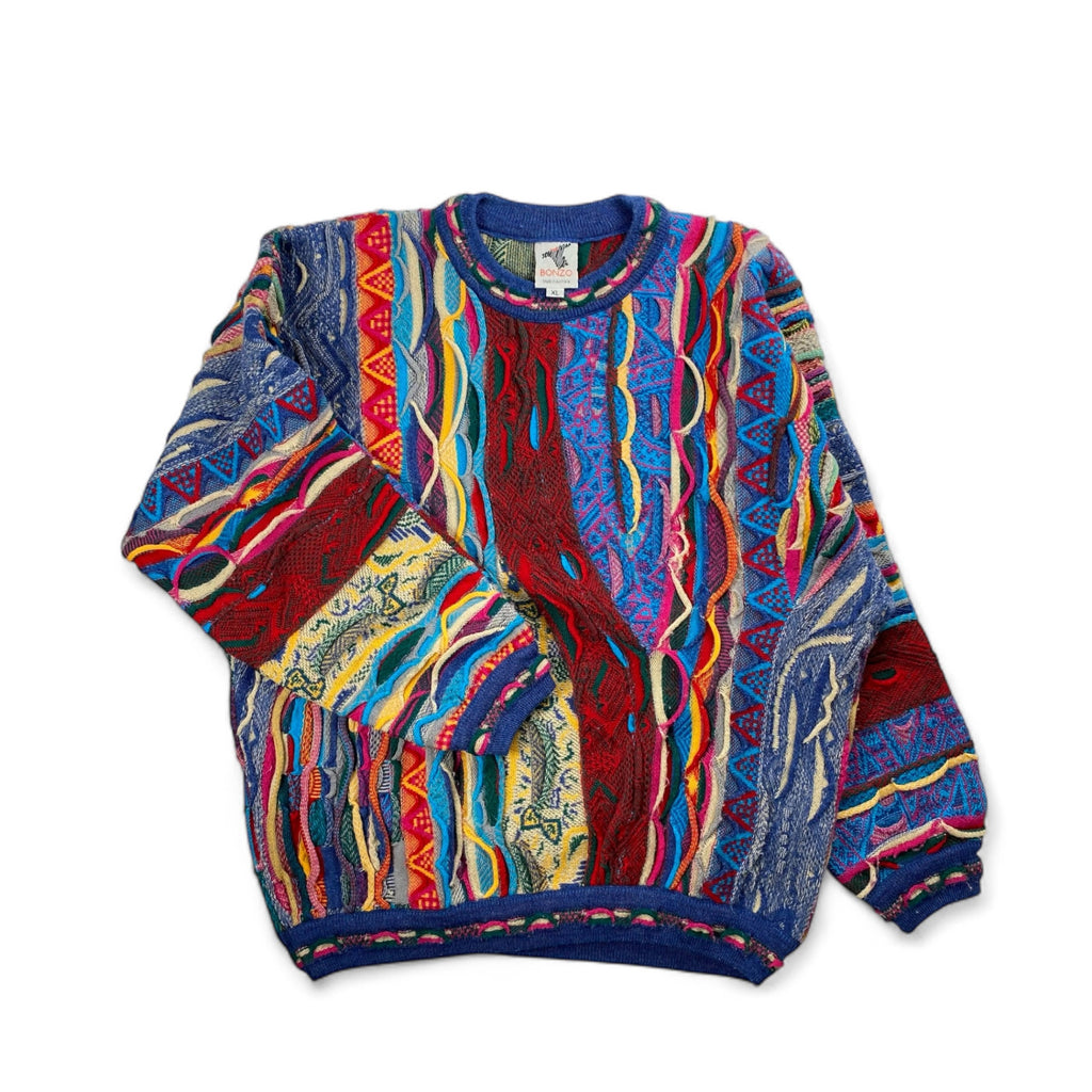 90s BONZO ボンゾ / ヴィンテージ 3Dニット SIZE:XL