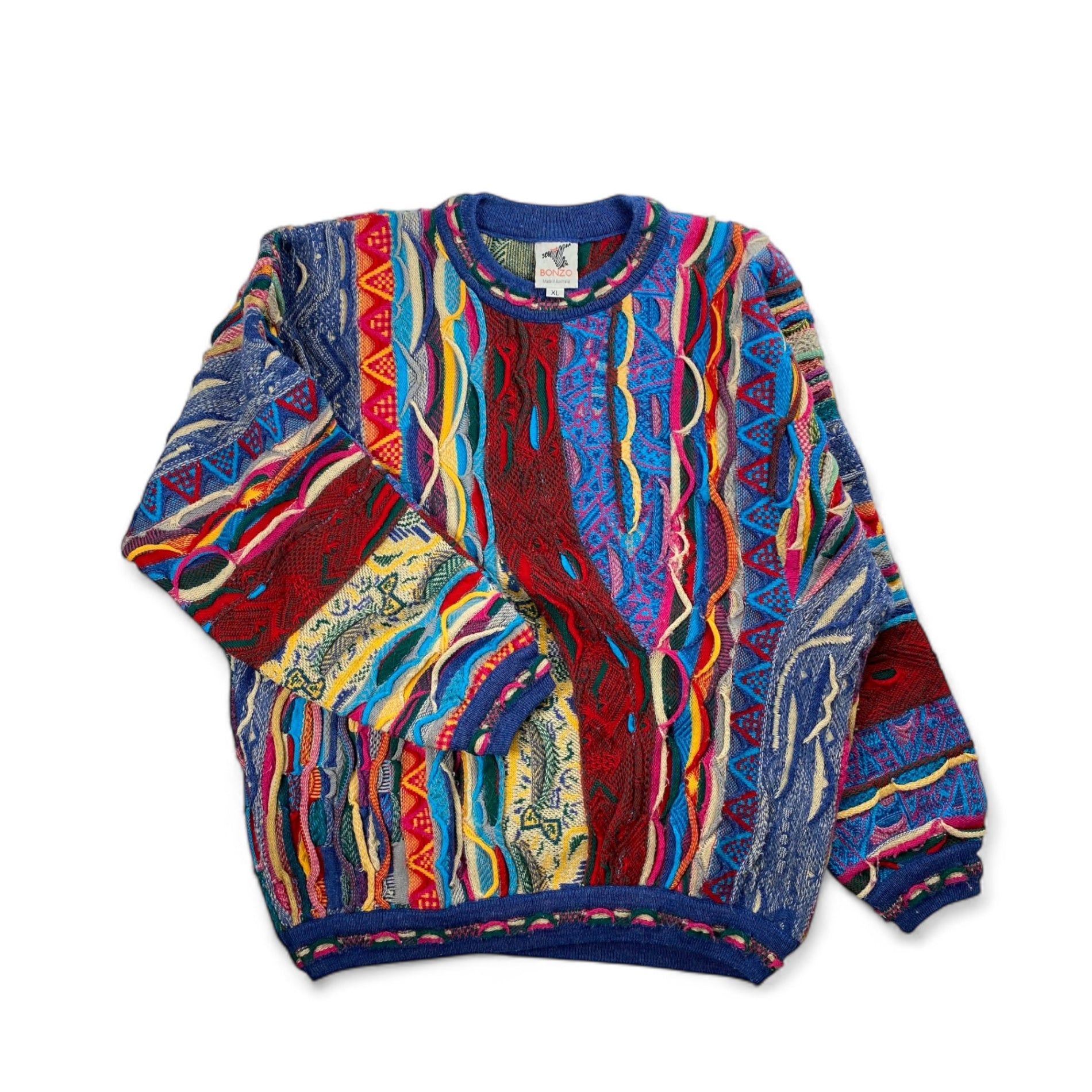 90s BONZO ボンゾ / ヴィンテージ 3Dニット SIZE:XL