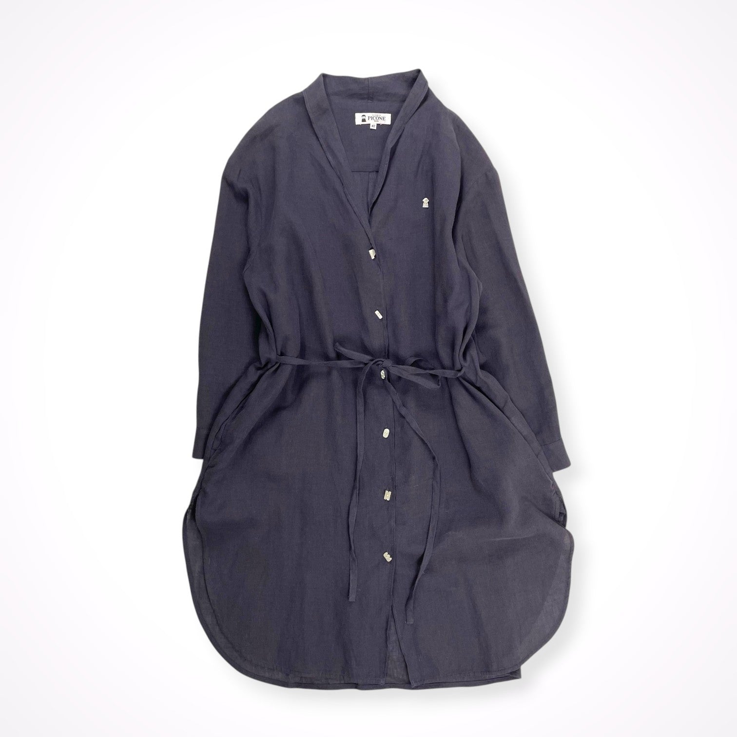 PICONE / リネンシャツワンピース 参考定価：40,000程度 SIZE：42