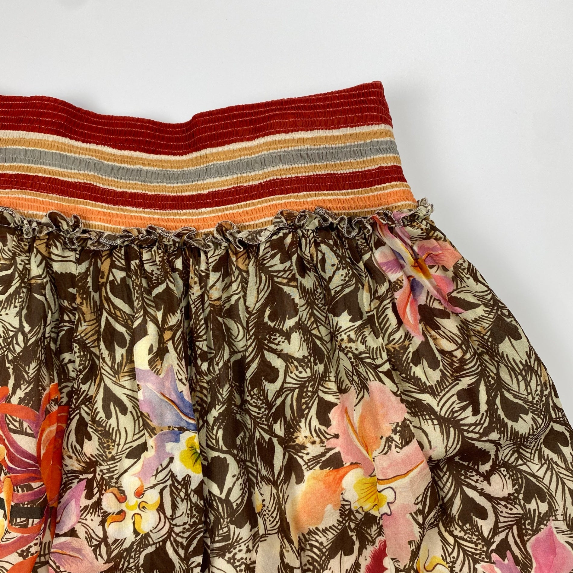 KEITA MARUYAMA ケイタマルヤマ / シルク100％ 総柄 スカート フラワー SIZE:1（S程度）