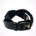 EMPORIO ARMANI / ギャザーレザーベルト 参考定価：35,000程度