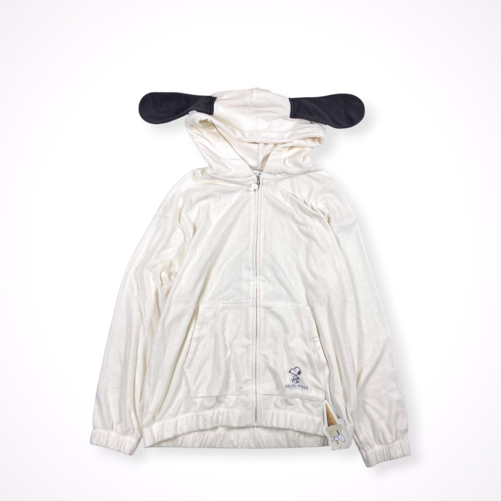 PEANUTS × GELATO PIQUE / 耳付きスヌーピーパイルパーカー タグ付 SIZE：M