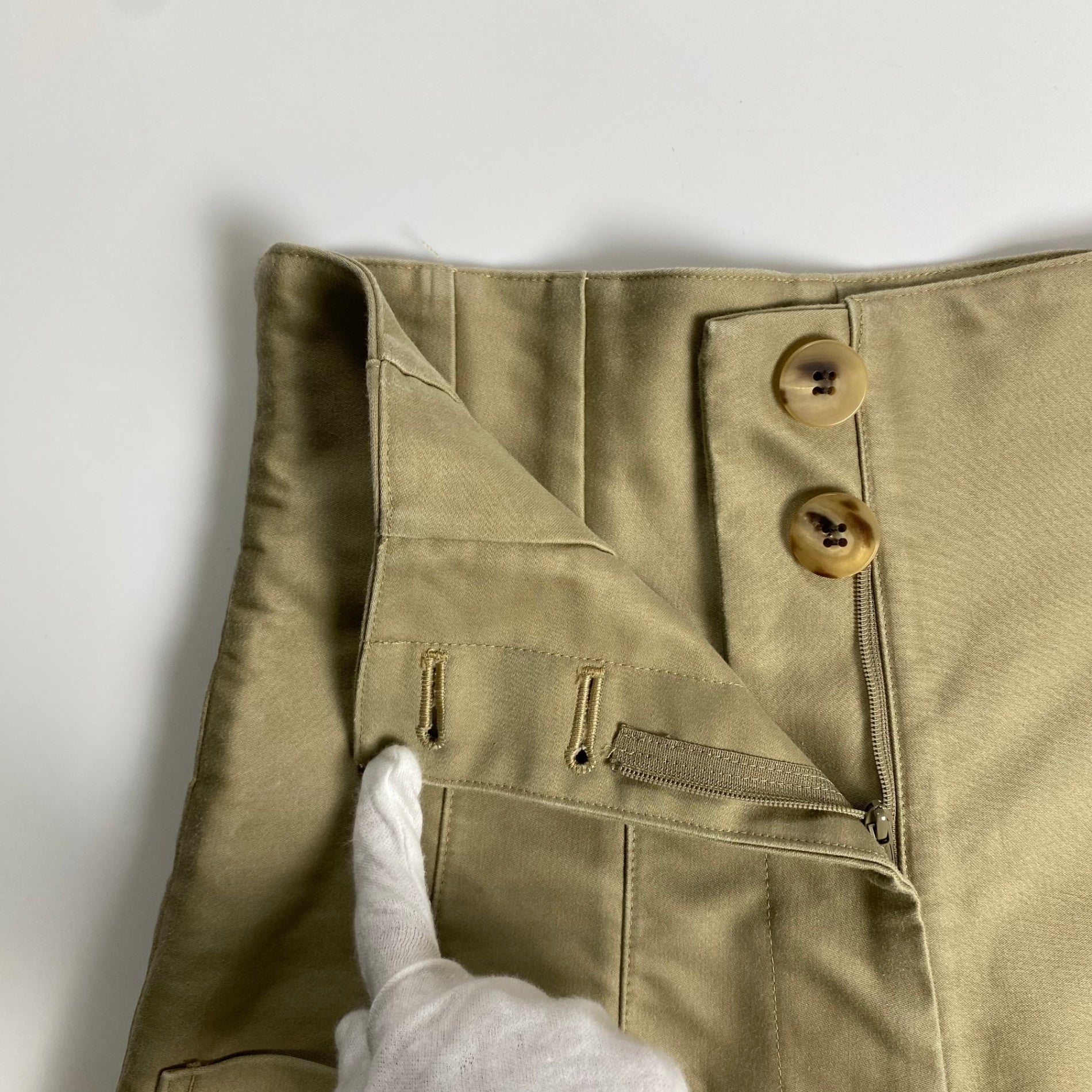 ELIN エリン / Chino patch-poc cropped pt チノ ハイウエストパンツ 参考定価：35,000+tax SIZE:38(M程度)