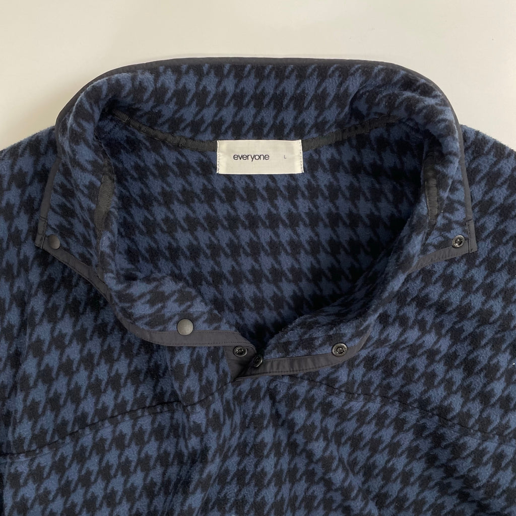 everyone / houndstooth snap pullover fleece 参考定価：32,000+tax SIZE:L